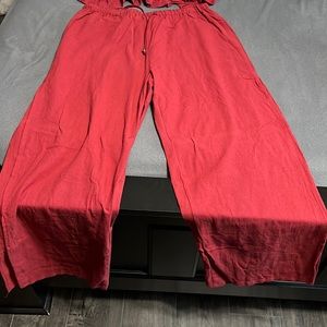 Crop top wide leg pant outfit